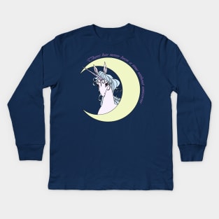 The Last Unicorn Moon Kids Long Sleeve T-Shirt
